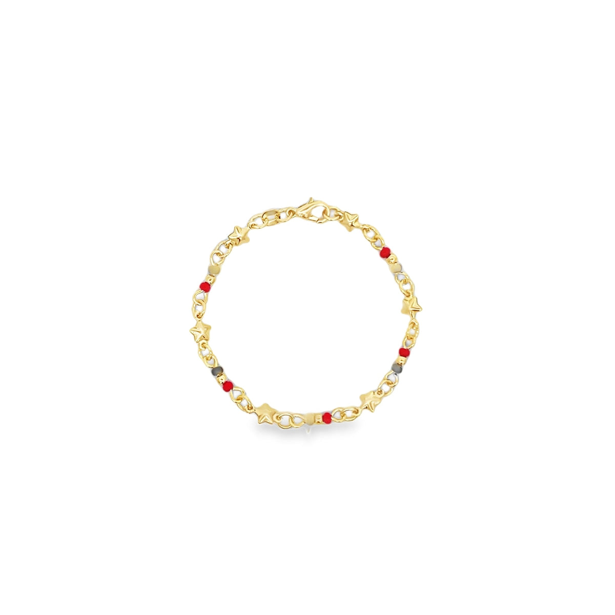Gold Filled Azabache Beaded Bracelet MIA Jewelry