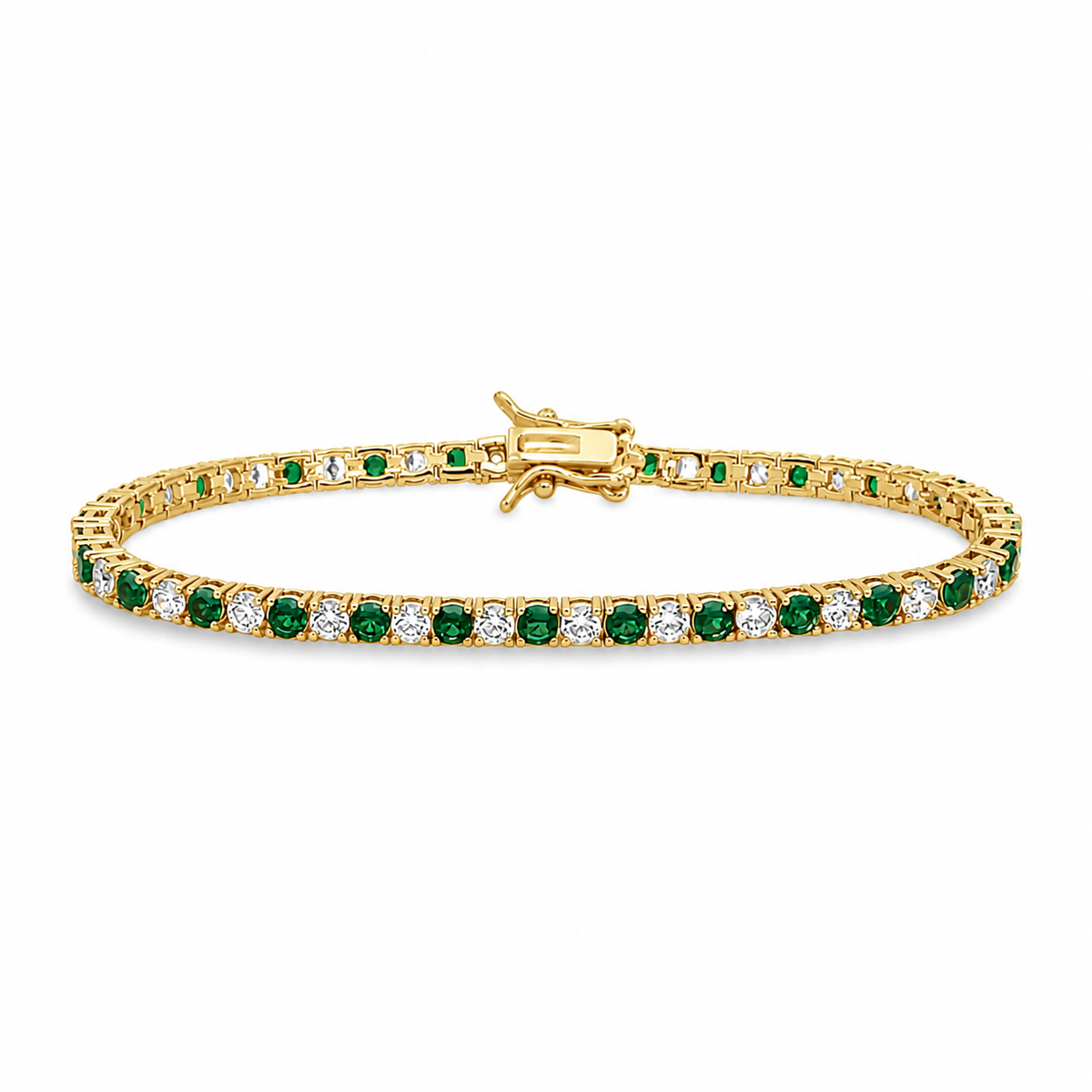 3mm CZ Tennis Bracelet – Color Stone & Clear Bezel Bracelet MIA J