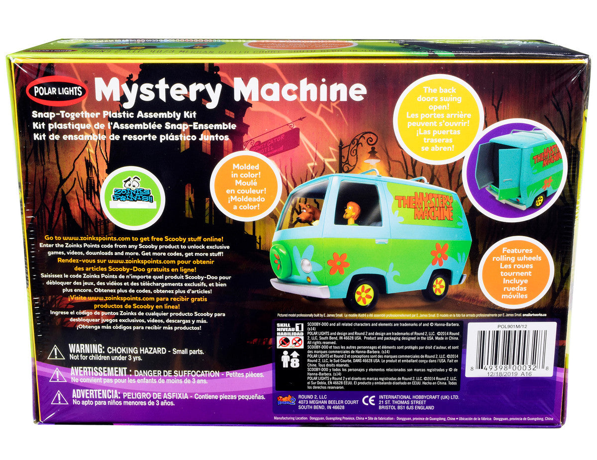 Skill 1 Snap Model Kit The Mystery Machine with Two Figurines (Scooby-Doo and Shaggy) 1/25 Scale Model by Polar Lights Polar Lights