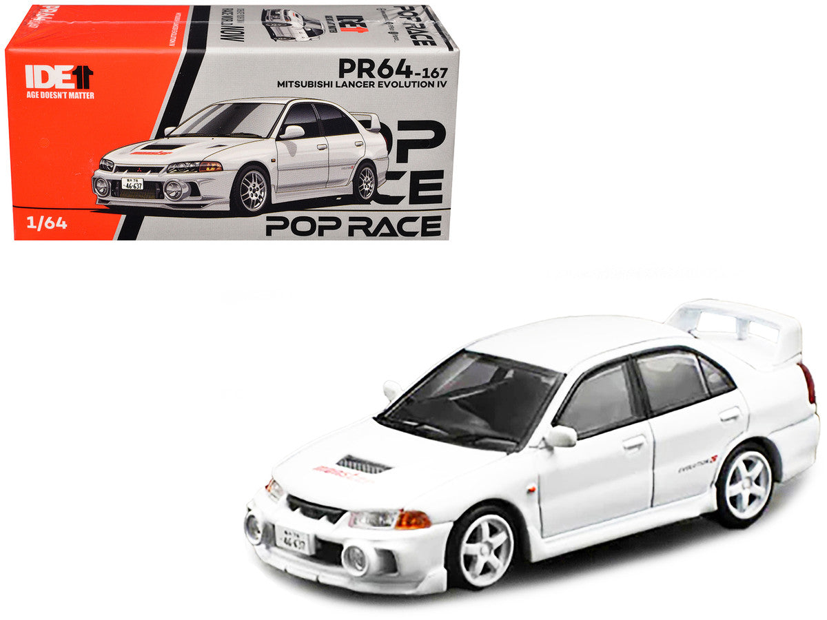 Mitsubishi Lancer Evolution IV RHD (Right Hand Drive) White "Indonesia Diecast Expo 2024 Exclusive" 1/64 Diecast Model Car by Pop Race Pop Race