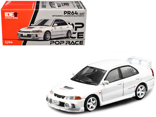 Mitsubishi Lancer Evolution IV RHD (Right Hand Drive) White "Indonesia Diecast Expo 2024 Exclusive" 1/64 Diecast Model Car by Pop Race Pop Race