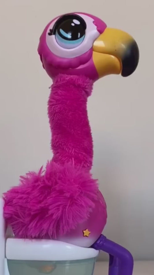 Interactive Electronic Singing Flamingo Pet Toy - Voice Activated Movable Pet