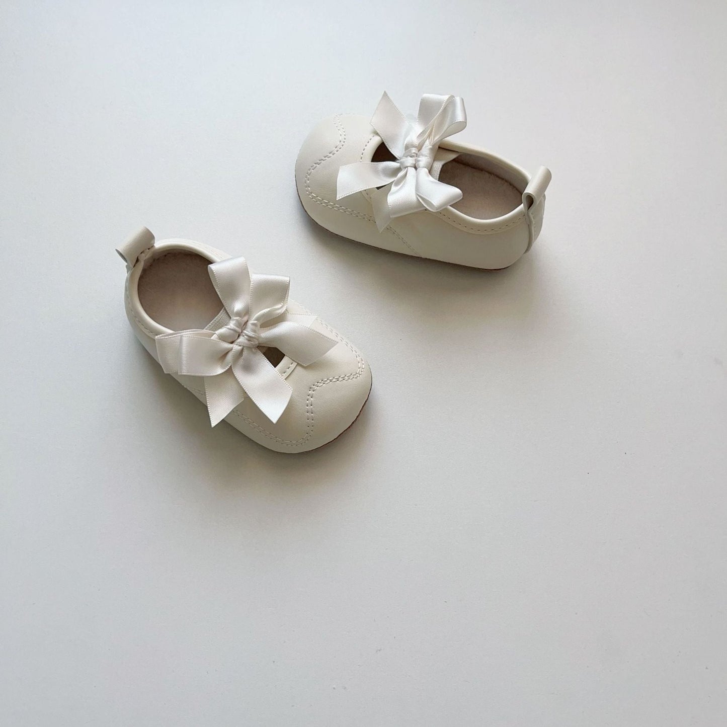 Winter and Autumn Baby Girl Fashion Solid Color Butterfly-bow Decorated Toddler Soft-Sole Anti-slip Walking Shoes Tux-USA