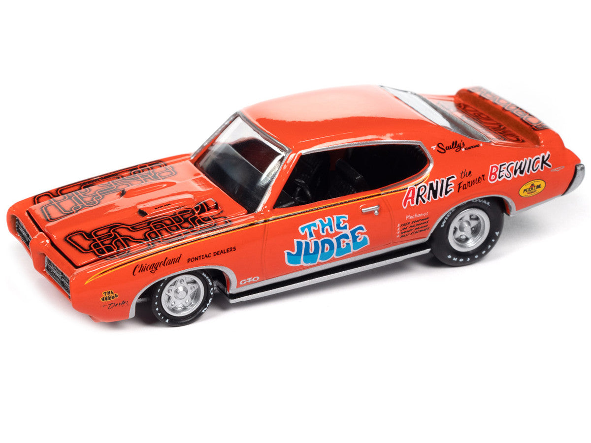 1969 Pontiac GTO Orange with Graphics "The Judge - Arnie 'The Farmer' Beswick" "Racing Champions Mint 2023" Release 1 Limited Edition to 2500 pieces Worldwide 1/64 Diecast Model Car by Racing Champions Racing Champions
