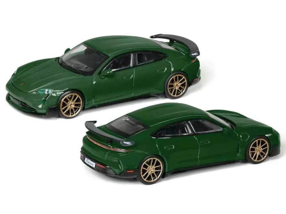 Porsche Taycan Turbo GT Green 1/64 Diecast Model Car by Trends Hobby Trends Hobby