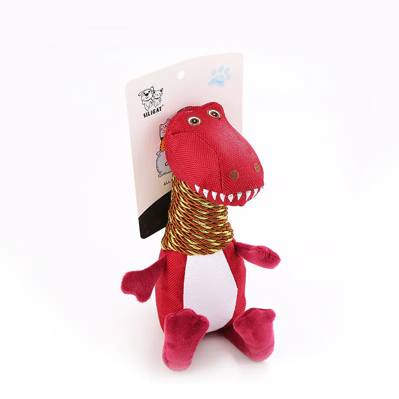 Plush Dinosaur Dog Toy with Sound and Chew Features Best YouTube Store
