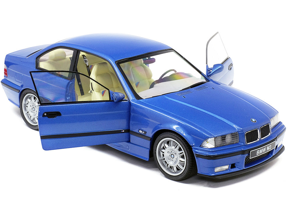 1994 BMW E36 M3 Blue Estoril Metallic 1/18 Diecast Model Car by Solido Solido