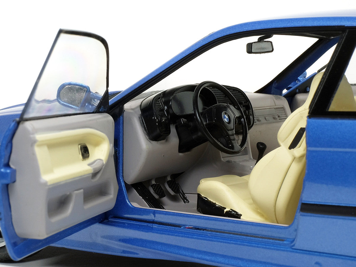 1994 BMW E36 M3 Blue Estoril Metallic 1/18 Diecast Model Car by Solido Solido