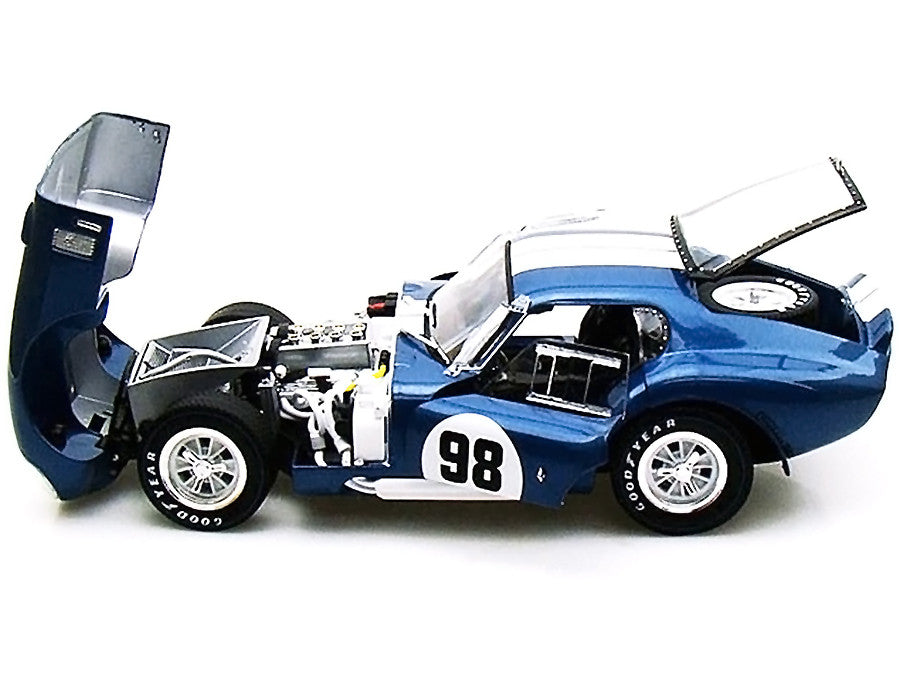 1965 Shelby Cobra Daytona Coupe #98 Blue 1/18 Diecast Model Car by Shelby Collectibles-2