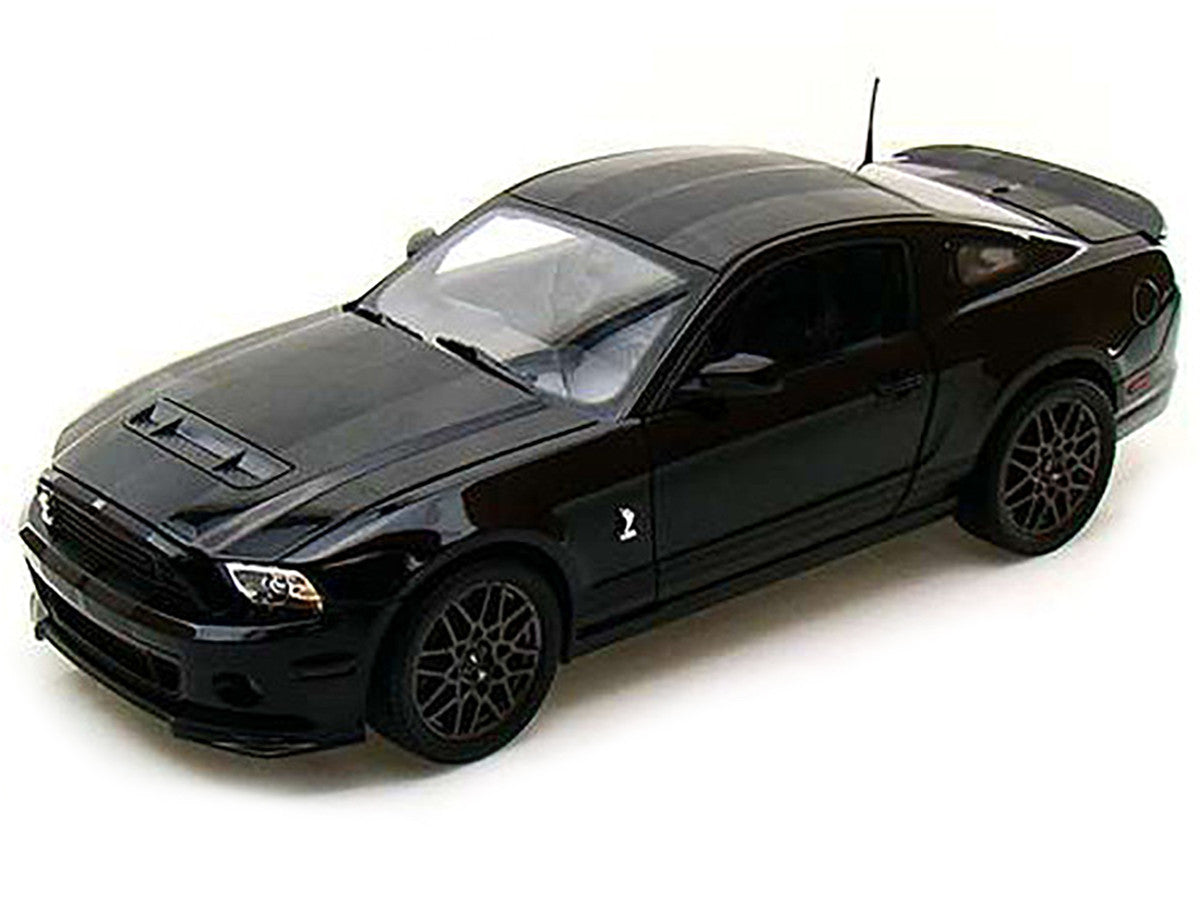 2013 Ford Shelby Mustang Cobra GT500 SVT Black with Black Stripes 1/18 Diecast Car Model by Shelby Collectibles Shelby Collectibles