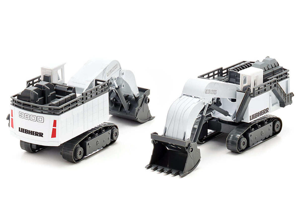 Liebherr R9800 Mining Excavator White and Gray 1/87 (HO) Diecast Model by Siku SIKU