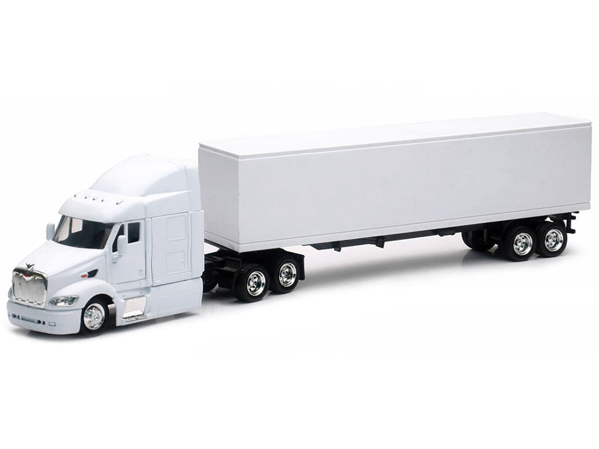 Peterbilt 387 Truck with Dry Goods Trailer White "Long Haul Trucker" Series 1/43 Diecast Model by New Ray New Ray