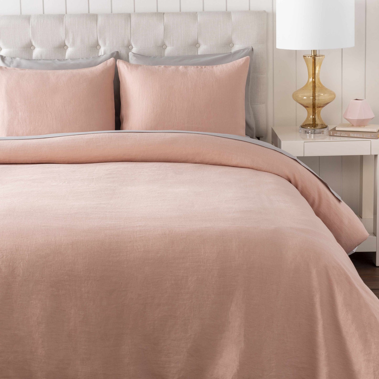 Estaca Blush Linen Bedding Boutique Rugs