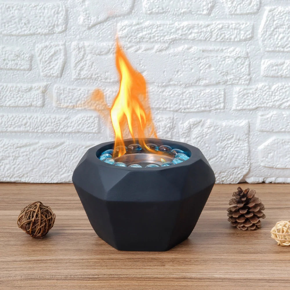 6"x4" Portable Cement Tabletop Fireplace JHY DESIGN