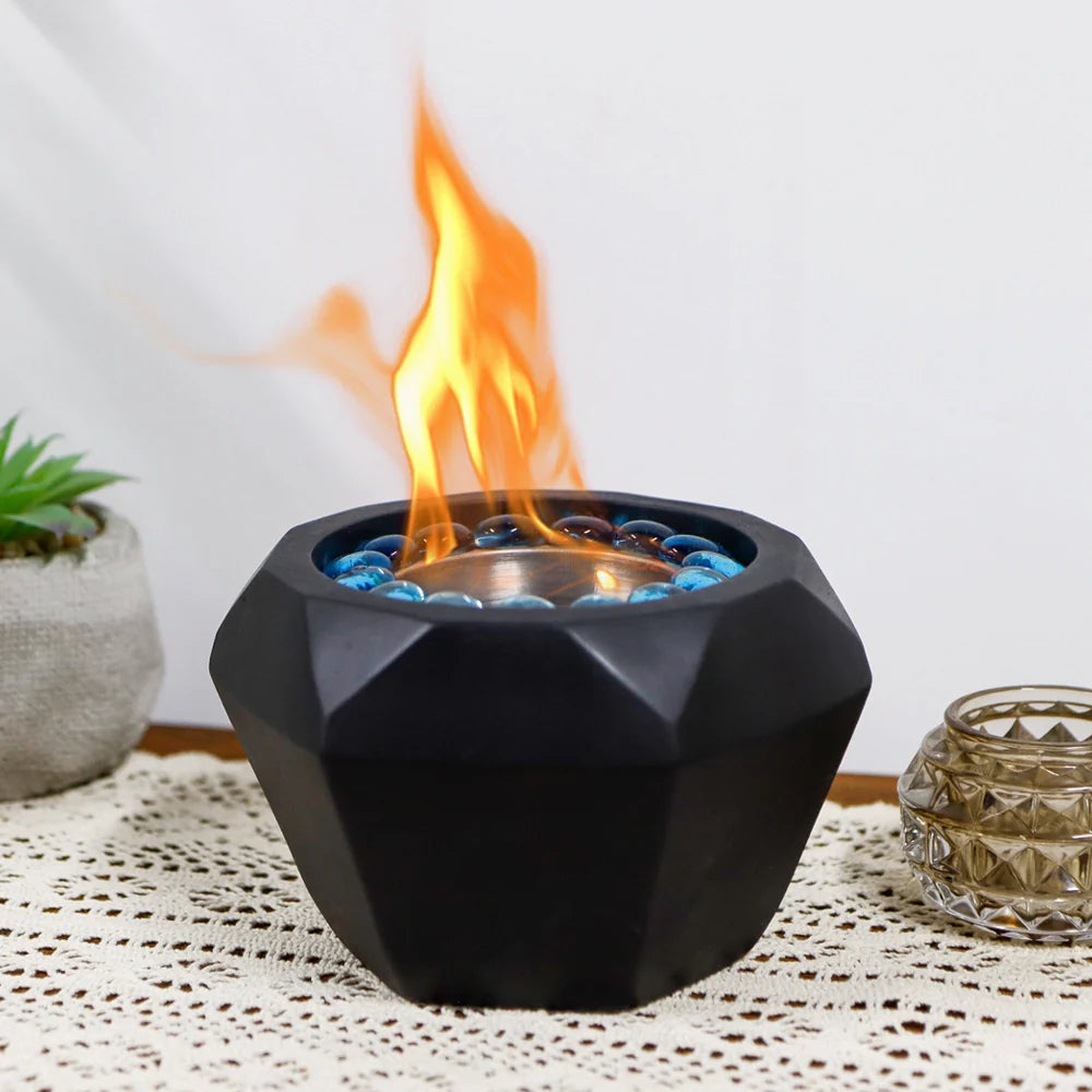 6"x4" Portable Cement Tabletop Fireplace JHY DESIGN