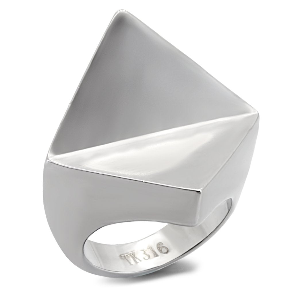 TK136 - High polished (no plating) Stainless Steel Ring with No Stone Alamode