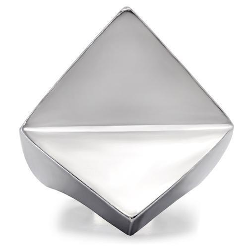 TK136 - High polished (no plating) Stainless Steel Ring with No Stone Alamode
