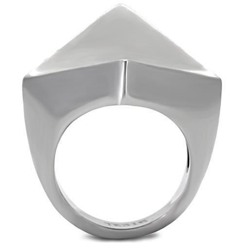 TK136 - High polished (no plating) Stainless Steel Ring with No Stone Alamode