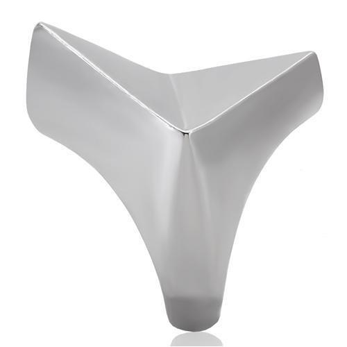 TK136 - High polished (no plating) Stainless Steel Ring with No Stone Alamode