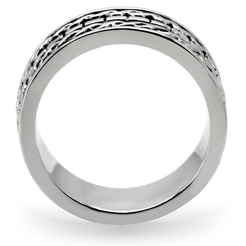 TK158 - High polished (no plating) Stainless Steel Ring with No Stone Alamode