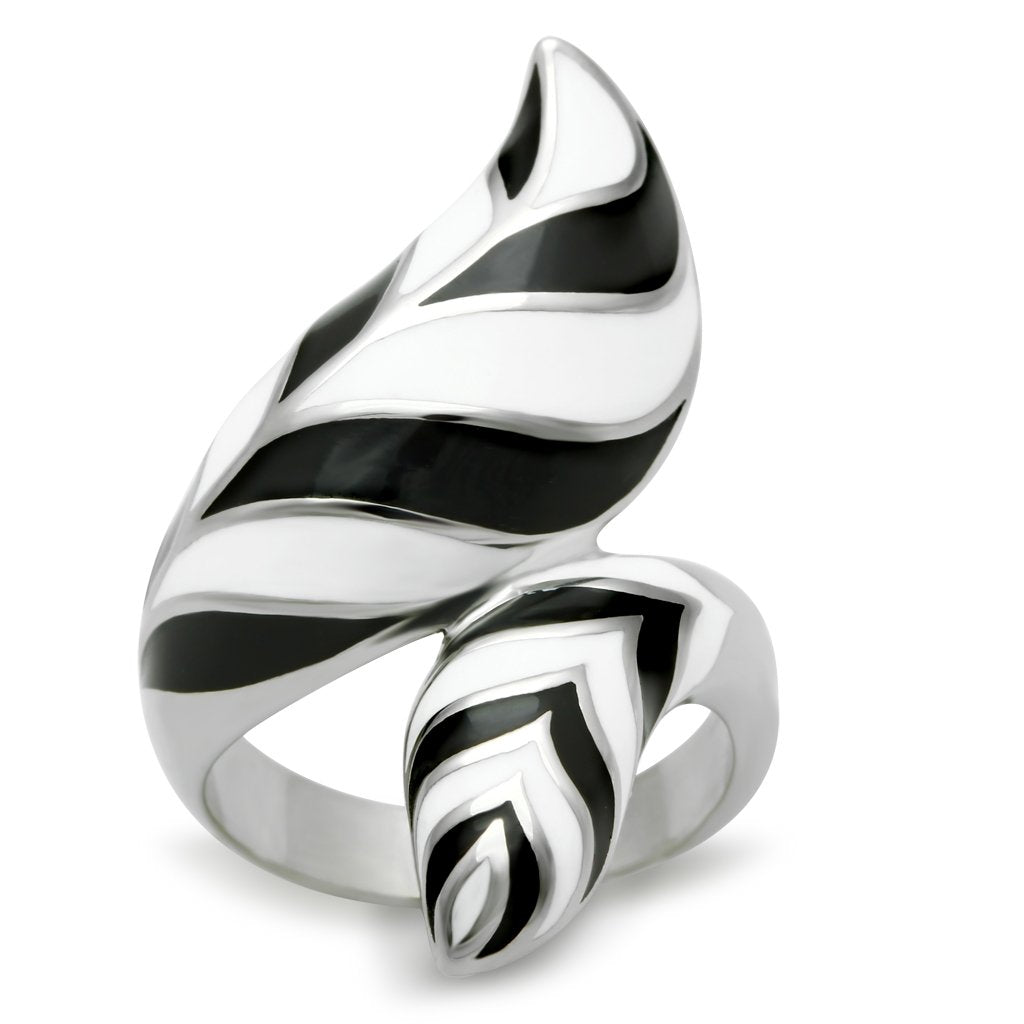 TK227 - High polished (no plating) Stainless Steel Ring with No Stone Alamode
