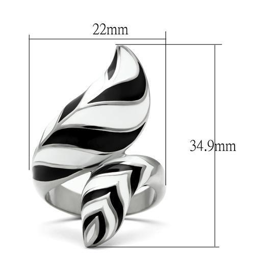 TK227 - High polished (no plating) Stainless Steel Ring with No Stone Alamode