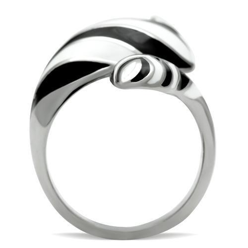 TK227 - High polished (no plating) Stainless Steel Ring with No Stone Alamode