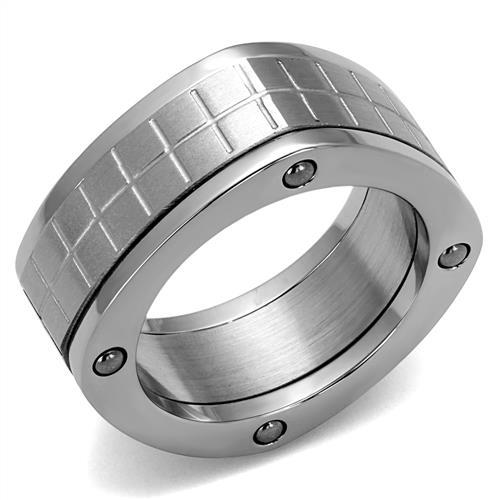 TK2405 - High polished (no plating) Stainless Steel Ring with No Stone Alamode