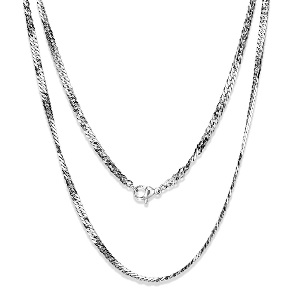 TK2429 - High polished (no plating) Stainless Steel Chain with No Stone Alamode