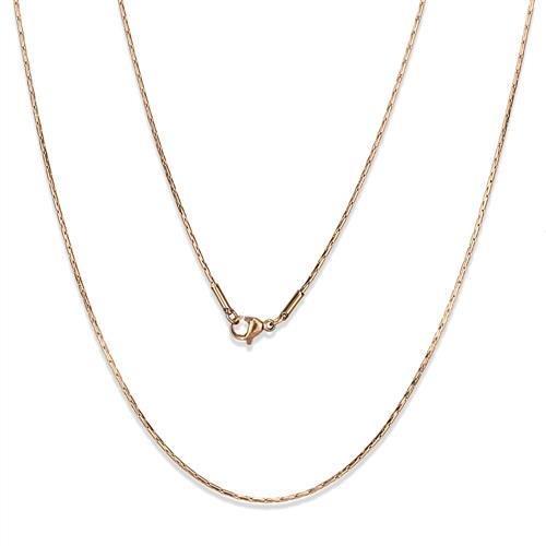 TK2437R - IP Rose Gold(Ion Plating) Stainless Steel Chain with No Stone Alamode