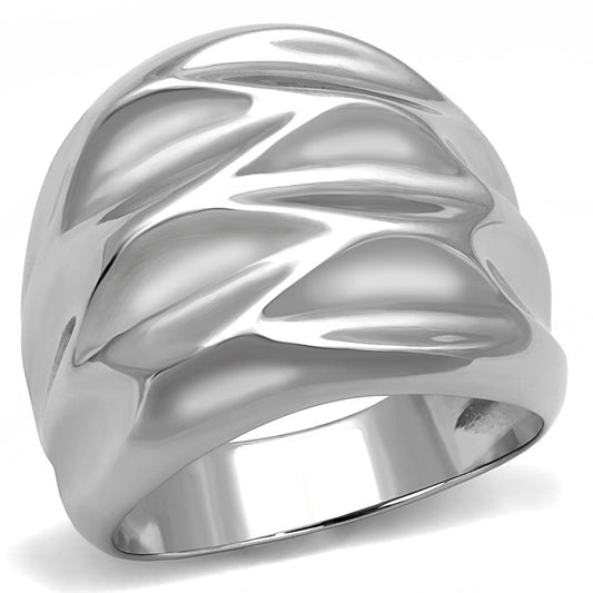 TK3262 - High polished (no plating) Stainless Steel Ring with No Stone Alamode