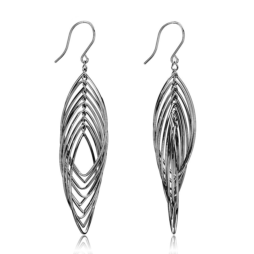 TK3500 - High polished (no plating) Stainless Steel Earrings with No Stone Alamode