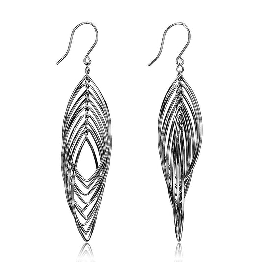 TK3500 - High polished (no plating) Stainless Steel Earrings with No Stone Alamode