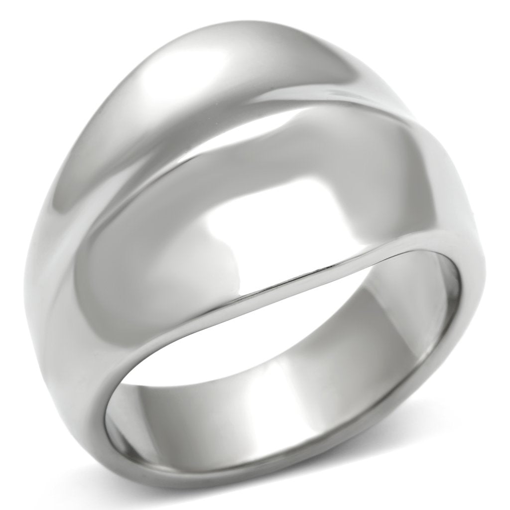 TK397 - High polished (no plating) Stainless Steel Ring with No Stone Alamode