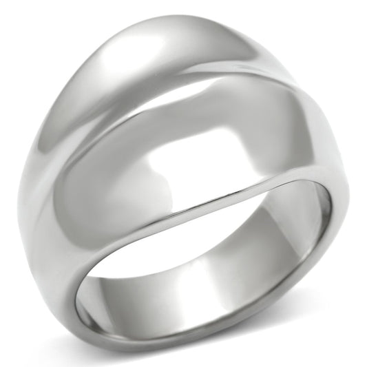 TK397 - High polished (no plating) Stainless Steel Ring with No Stone Alamode
