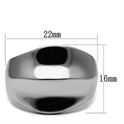 TK397 - High polished (no plating) Stainless Steel Ring with No Stone Alamode