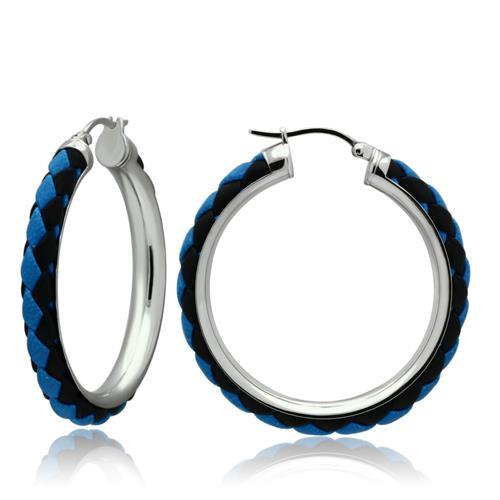 TK432 - High polished (no plating) Stainless Steel Earrings with No Stone Alamode