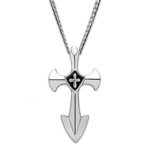 TK462 - High polished (no plating) Stainless Steel Chain Pendant with No Stone Alamode