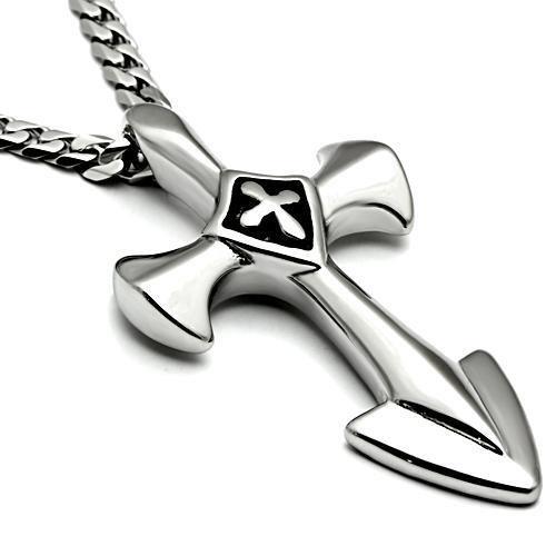 TK462 - High polished (no plating) Stainless Steel Chain Pendant with No Stone Alamode