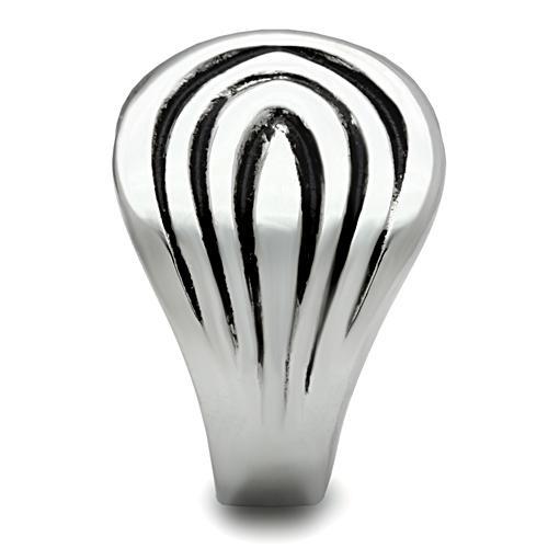 TK521 - High polished (no plating) Stainless Steel Ring with No Stone Alamode