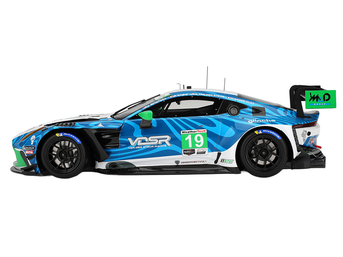 Aston Martin Vantage GT3 EVO #19 Valentin Hasse-Clot - Anthony McIntosh - Maxime Robin - Rory van der Steur "van der Steur Racing" IMSA "24 Hours of Daytona" (2025) 1/18 Model Car by Top Speed Top Speed