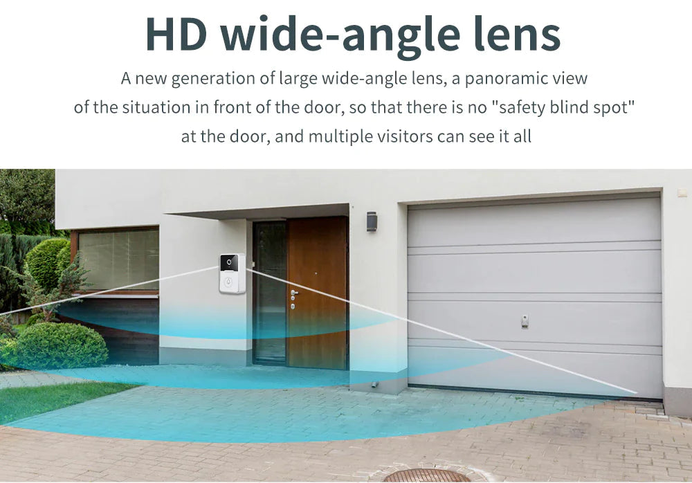 Wireless Security Smart WiFi Doorbell Intercom Video Camera Door Ring Bell Chime Pi-Mart