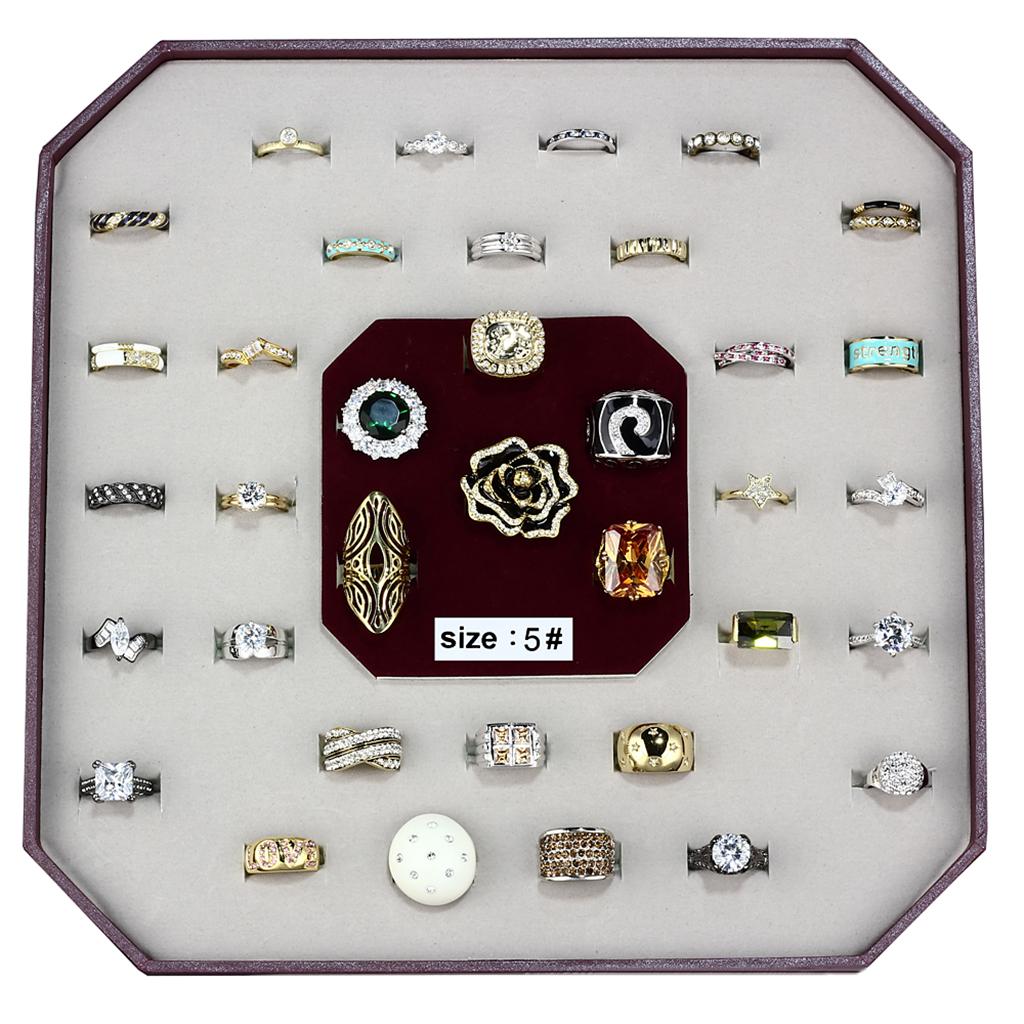 VK-003-SIZE5 - Assorted Brass Ring with Assorted  in Assorted Alamode