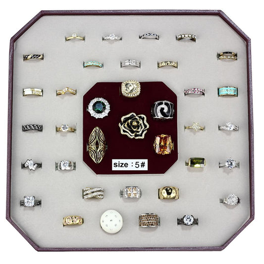VK-003-SIZE5 - Assorted Brass Ring with Assorted  in Assorted Alamode