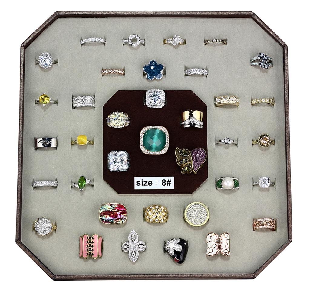 VK-003-SIZE8 - Assorted Brass Ring with Assorted  in Assorted-0