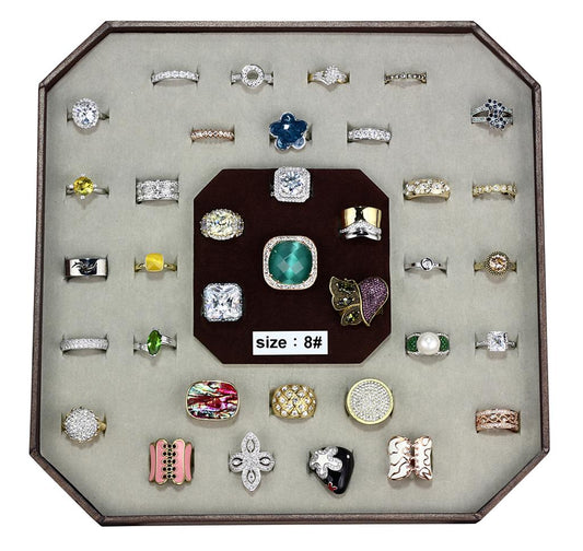 VK-003-SIZE8 - Assorted Brass Ring with Assorted  in Assorted-0
