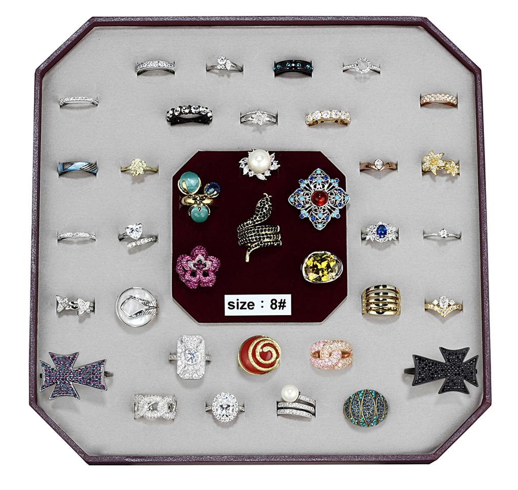 VK-004-SIZE8 - Assorted Brass Ring with Assorted  in Assorted-0
