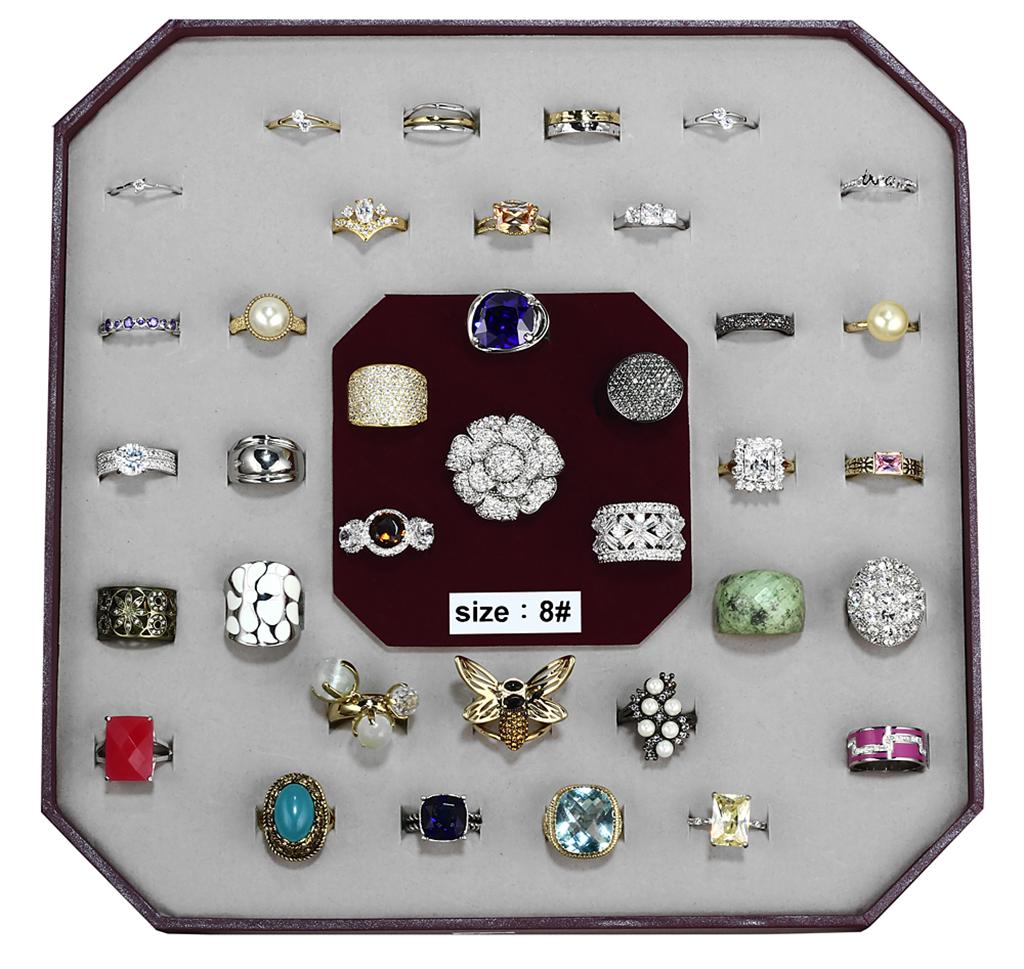 VK-007-SIZE8 - Assorted Brass Ring with Assorted  in Assorted Alamode