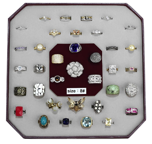 VK-007-SIZE8 - Assorted Brass Ring with Assorted  in Assorted Alamode
