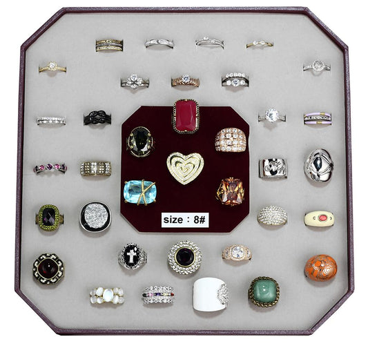 VK-008-SIZE8 - Assorted Brass Ring with Assorted  in Assorted-0